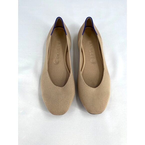 Rothy's The Square Ecru Knit Ballet Flat Women’s US 11 Casual Comfort Shoes - Picture 1 of 16